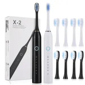Electric Toothbrush, 1 Box Rechargeable Sonic Teeth Cleaning Toothbrush with Brush Heads, Intelligent Deep Cleaning Toothbrushes for Adults, Water Proof, Battery Powered Toothbrush