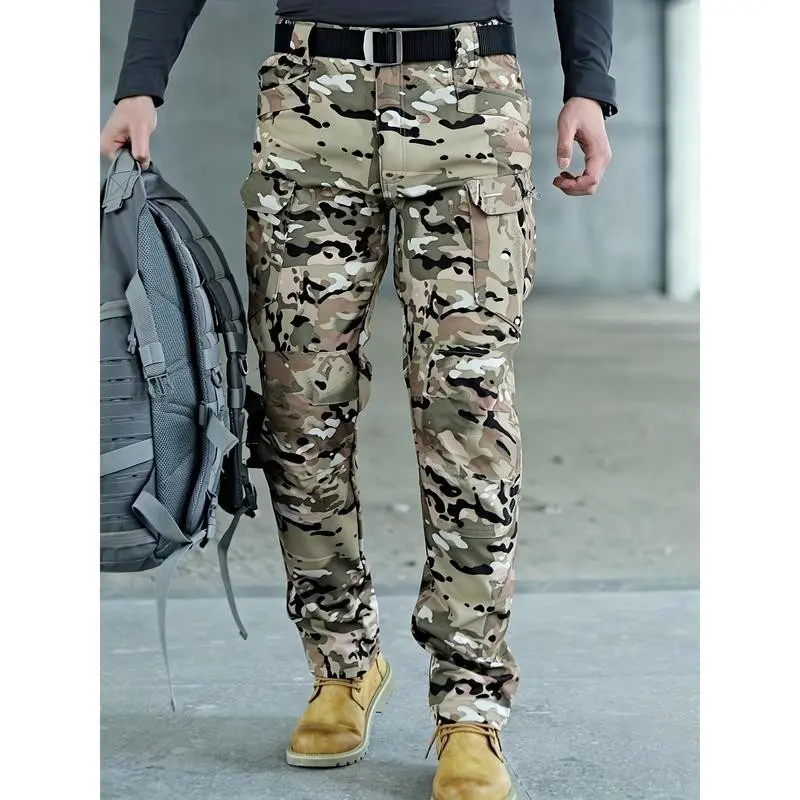 Multi-Pocket Loose Fit Cargo Pants - Comfortable Outdoor Trousers with Multiple Flap Pockets, Adjustable Waistband, and Durable Fabric - Perfect for Mens Work, Streetwear, and Hip Hop Style
