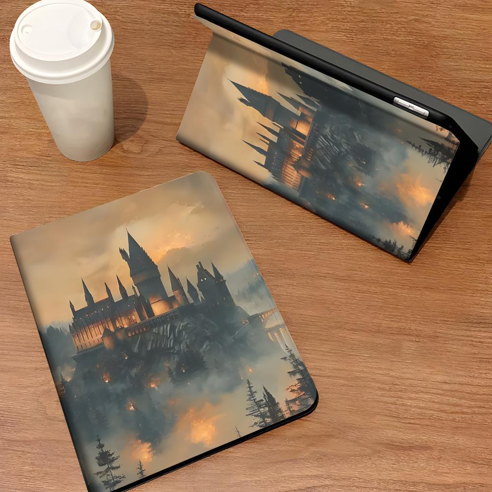 Hogwarts Castle Pattern Tablet Case, Tablet Casing, Full Body Shockproof Tablet Protective Cover with Pen Slot, Tablet Accessories Compatible with iPad, Ipad Covers