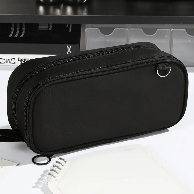 New Pencil Case, Stationery Box, Pouch, Toiletry Travel Bag, Pencil Box, Marker Case, Pen Case, Makeup Bag, Cosmetic Pouch, Portable Storage Bag, Handheld Travel Toiletry Bag, Desk Stationery Organizer, Multi-functional Stationery Box