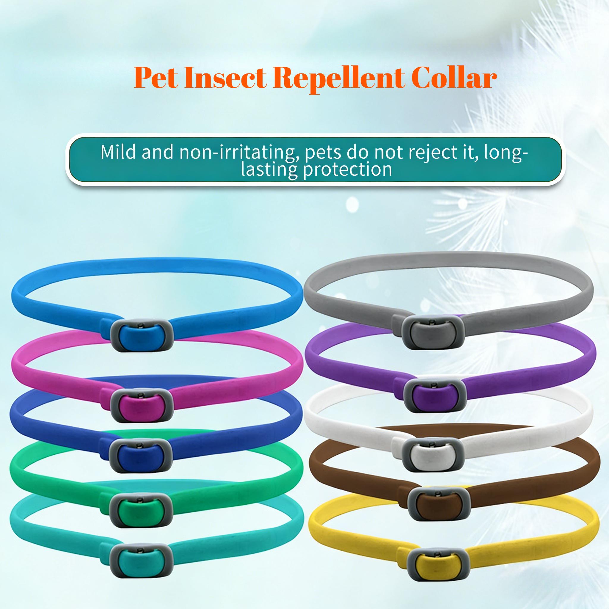 Pet Flea & Tick Collar for Dogs & Cats, Adjustable Waterproof Insect Repellent Collar, Flea Tick Prevention Protection Pet Collar