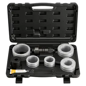 VEVOR Exhaust Pipe Expander Tool Kit, 1-5/8" to 4-1/4" Exhaust Pipe Stretcher, Muffler Pipes Spreader with 7 Heavy-Duty Collects & Storage Case, Automotive Car Tool Kit for Tailpipes Tubes