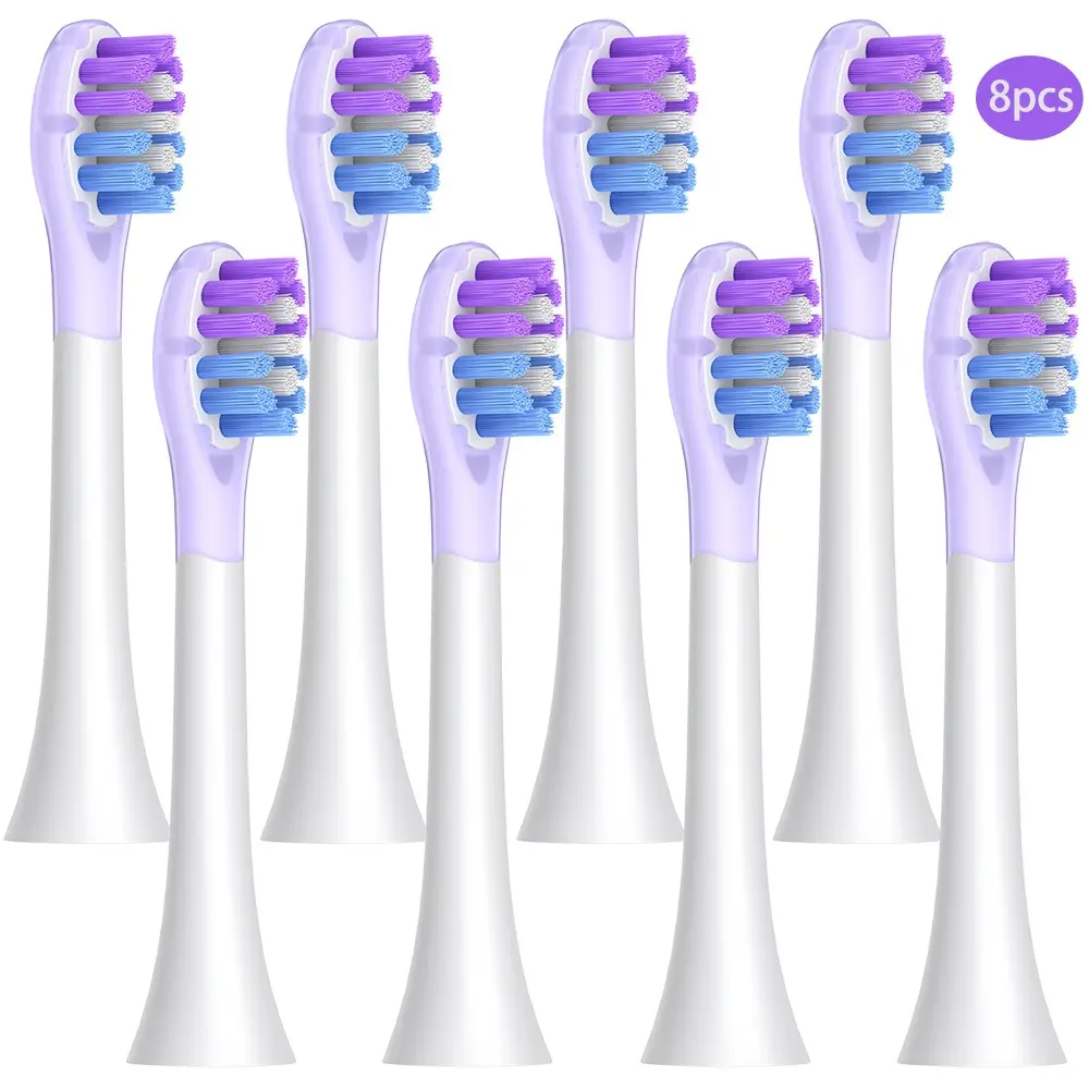 8 Pack Soft Bristle Electric  Toothbrush Replaceable Toothbrush Heads for Philips, Multi-Effective Cleaning & Gum Care, Compatible with Philips Sonicare Hx3/hx6/hx8/hx9 Series