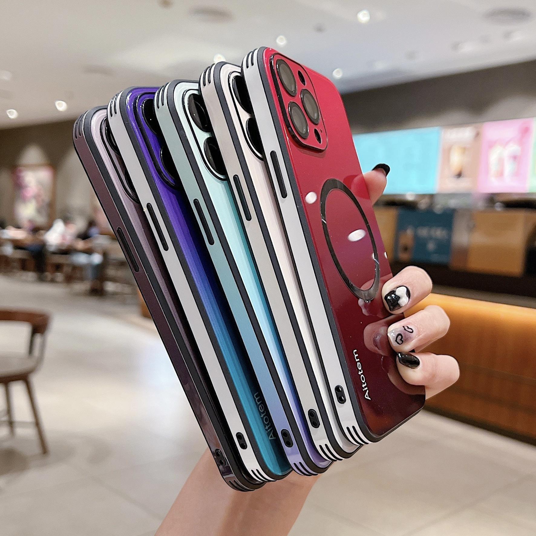 Magnetic Gradient Compatible with iPhone 17 Pro Max Phone Case with Lens Protector New iPhone 16 Full Coverage Hard Case