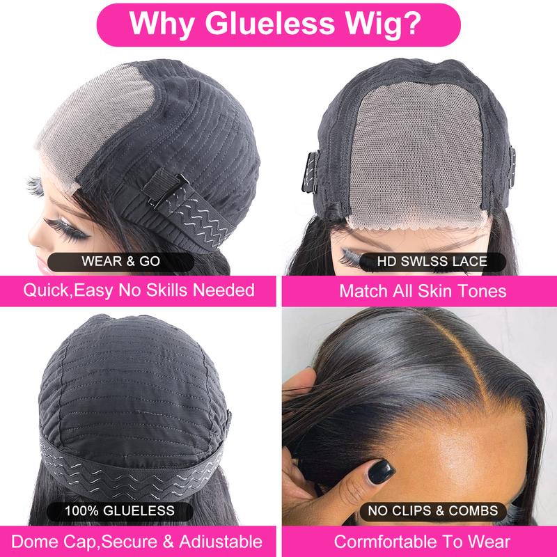 Bling Hair Wigs Deep Wave Glueless Ready to Wear 6x4 5x5 7x5 9x6 Lace Closure Wigs Human Hair Curly Water Wave Pre Cut Transparent Lace Wig For Women Pre Plucked Natural Hairline TikTokShopHolidayHaul