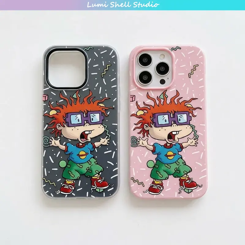 Cute Funny R-Rugrats Matte Candy 2 in 1 Phone Case For iPhone 17 Pro Max 17Air 16 15 14 13 Plus Case TPU Back Cover Shell  Perfect For Holiday Gifts Birthdays for Your Girlfriend/Boyfriend/Friends