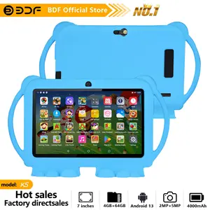 Educational Tablet, 7-Inch Android 13, 4GB RAM 64GB Storage, Quad-Core Processor, HD Screen, Dual Cameras, Long Battery Life, Learning Tablet