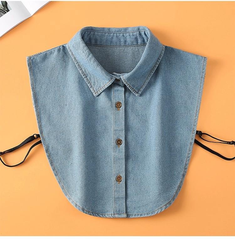 Men's and women's denim false collars are simple and versatile, making them a must-have for layering. They are suitable for various occasions such as daily life and the workplace.