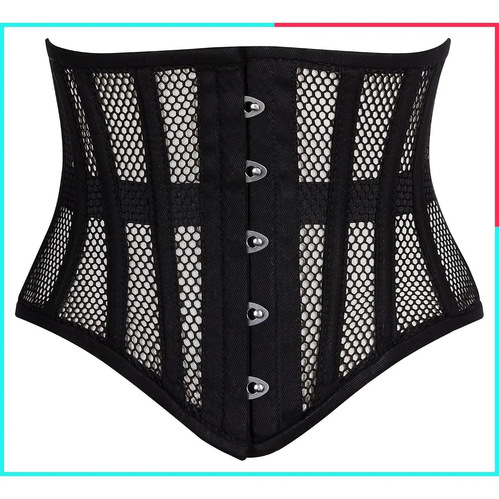 Steel Boned Underbust Waist Trainer Cincher for Women - Heavy Duty Waspie Mesh Corset