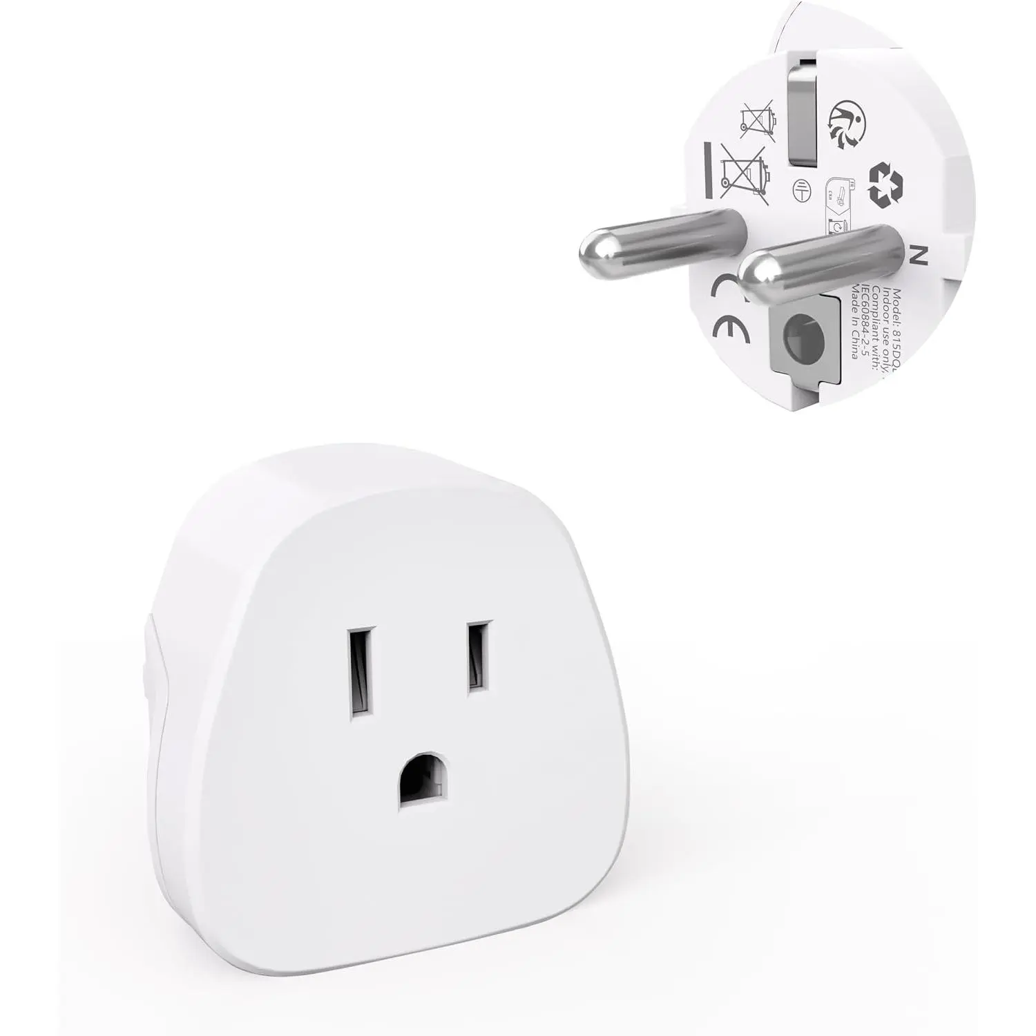 to EU Plug Adapter, European  Travel Adapter - Type E/F Plug Adapter, Use in France, , Greece, Hungary, Iceland & , Lightweight for Travel, Business Trips