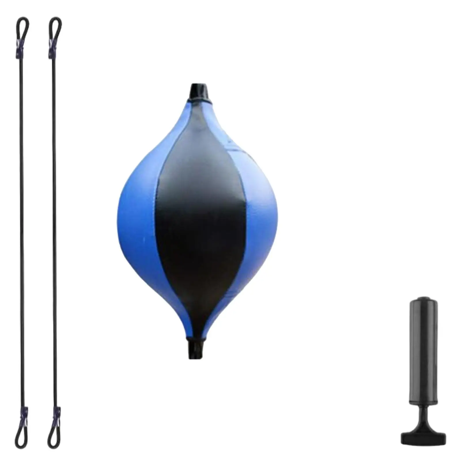 Home Use Boxing Speed Ball, Inflatable Hanging Training Reaction Ball, Blue Color, Includes Pump, Needle, Safety Clips, Boxing Equipment