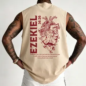 Vintage Ezekiel 36:26 Faith Print Tank Top | Unisex Hip Hop Sleeveless Tee, Summer Festival Streetwear Vest Top