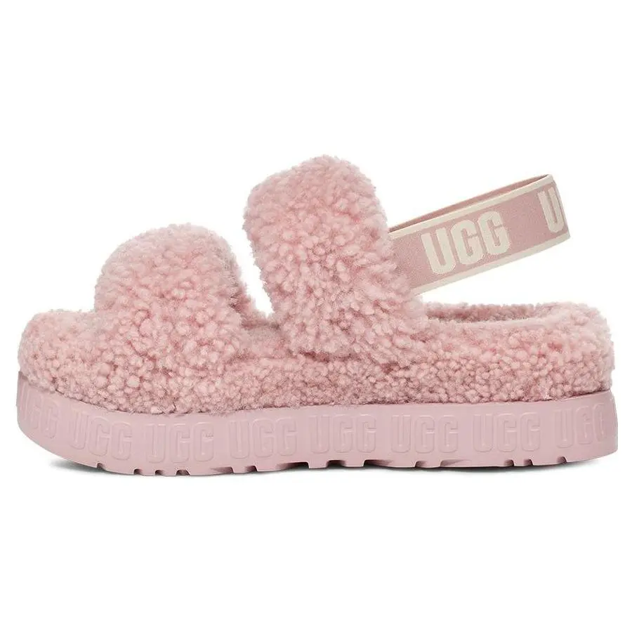 UGG Oh Fluffita Sheepskin Slide Sandals 1120876-RSGRY