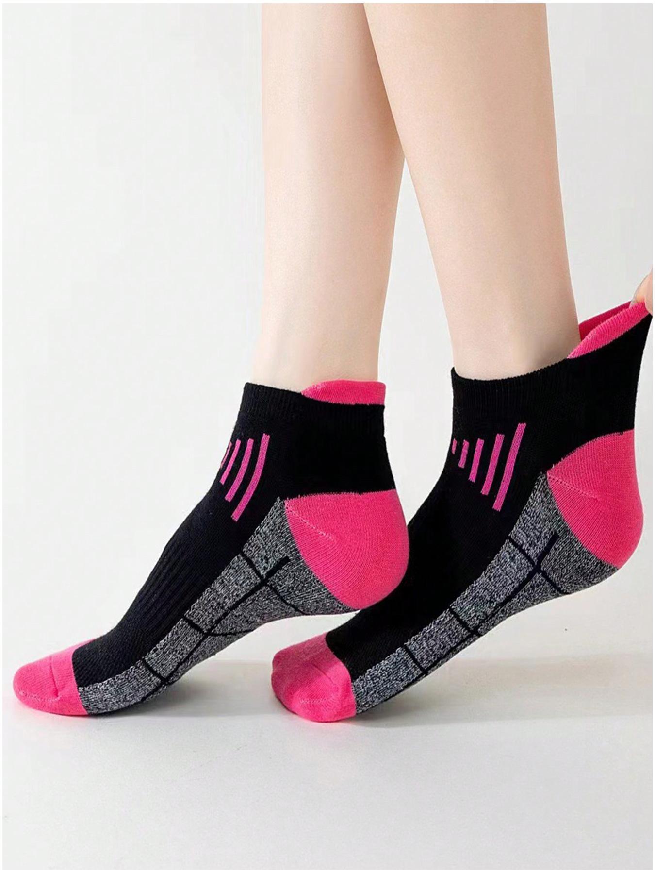 Women's Colorblock & Striped Print Ankle Socks, Casual Comfortable Breathable Soft Socks for Daily Wear, Multipack Knit Socks for All Seasons, Socks for Women, Crew Socks Women, Anklesocks, Athletic Socks