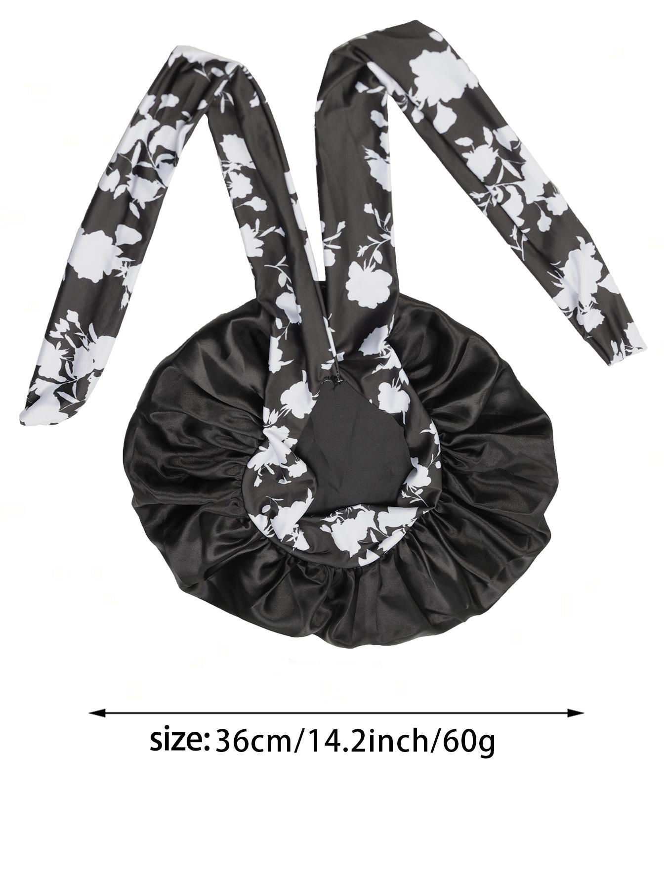 Women's Bow Decor Satin Sleeping Bonnet, Casual Comfortable Hair Care Bonnet, Soft Sleeping Bonnet for Women & Girls, Bonnets for Sleeping