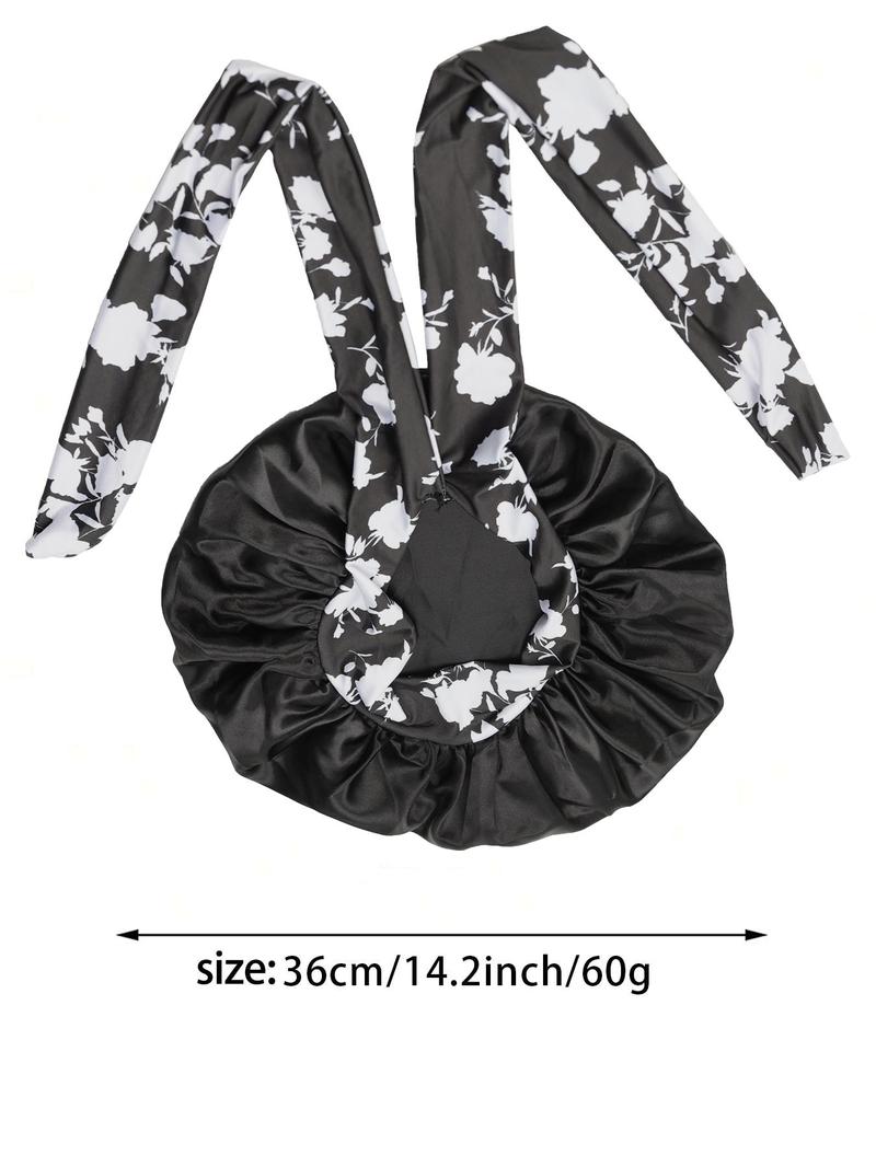 Women's Bow Decor Satin Sleeping Bonnet, Casual Comfortable Hair Care Bonnet, Soft Sleeping Bonnet for Women & Girls, Bonnets for Sleeping