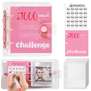 2026 Savings Challenge Book with Cash Envelopes - Budget Planner with Mini Binder for Home, Office & School