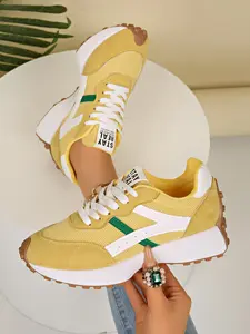 Women's Sporty Arisan Athletic Shoes Spring & Fall Elegant Fashion Casual Round Toe Low Top Lace-Up Thick Sole Breathable Outdoor Fashion Running Sneakers Running Shoes
