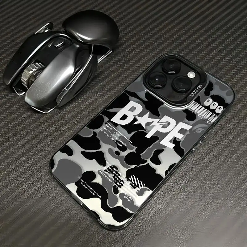 Camouflage letter style fashionable phone Cases For iPhone12-17 Promax Pro Plus,It's a great gift for a good friend, suitable for holidays, birthdays, and parties.