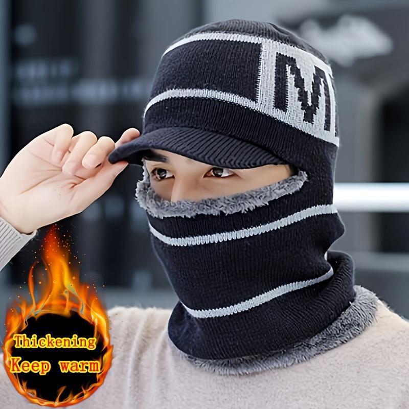 "TikTokShopBlackFriday" Winter Knit Balaclava Beanie Hat with Soft Fleece Lining, Windproof Thermal Full Face Cover for Men and Women, Warm Acrylic Ear Protection Headwear for Cycling, Skiing, Hiking, Running, and Outdoor Cold Weather Activities beanies