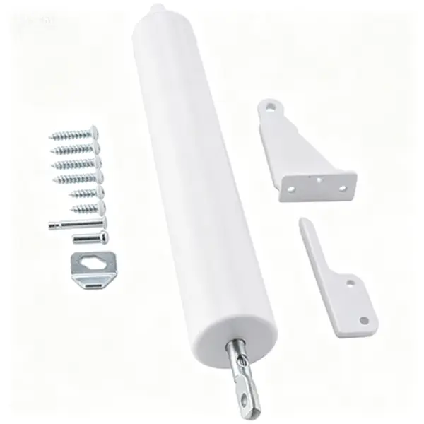 Storm Door Closer Heavy Duty Pneumatic, Adjustable Quiet Closing with Hold Open Feature, Durable Storm Door Closer for Smooth Operation, Storm Door Closer White Transitional Design