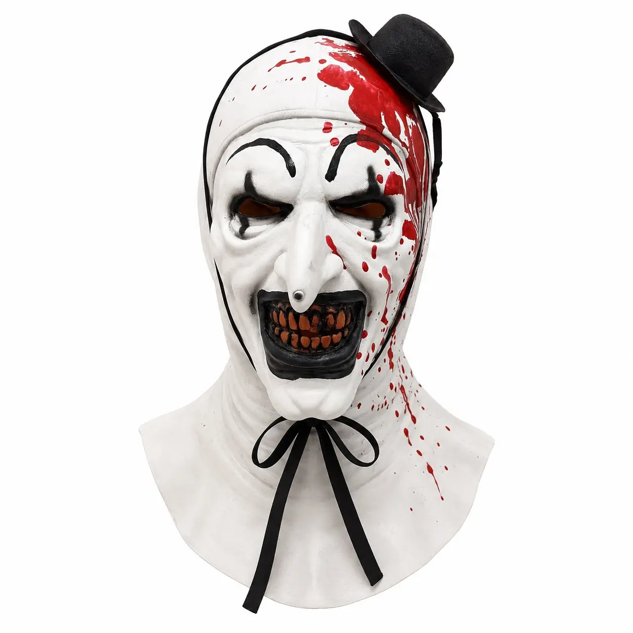 Halloween Bloody Killer Clown Mask, Full Head Latex Horror Mask, Scary Evil Clown Costume for Cosplay Party, Haunted House Npc Role, Escape Room Props