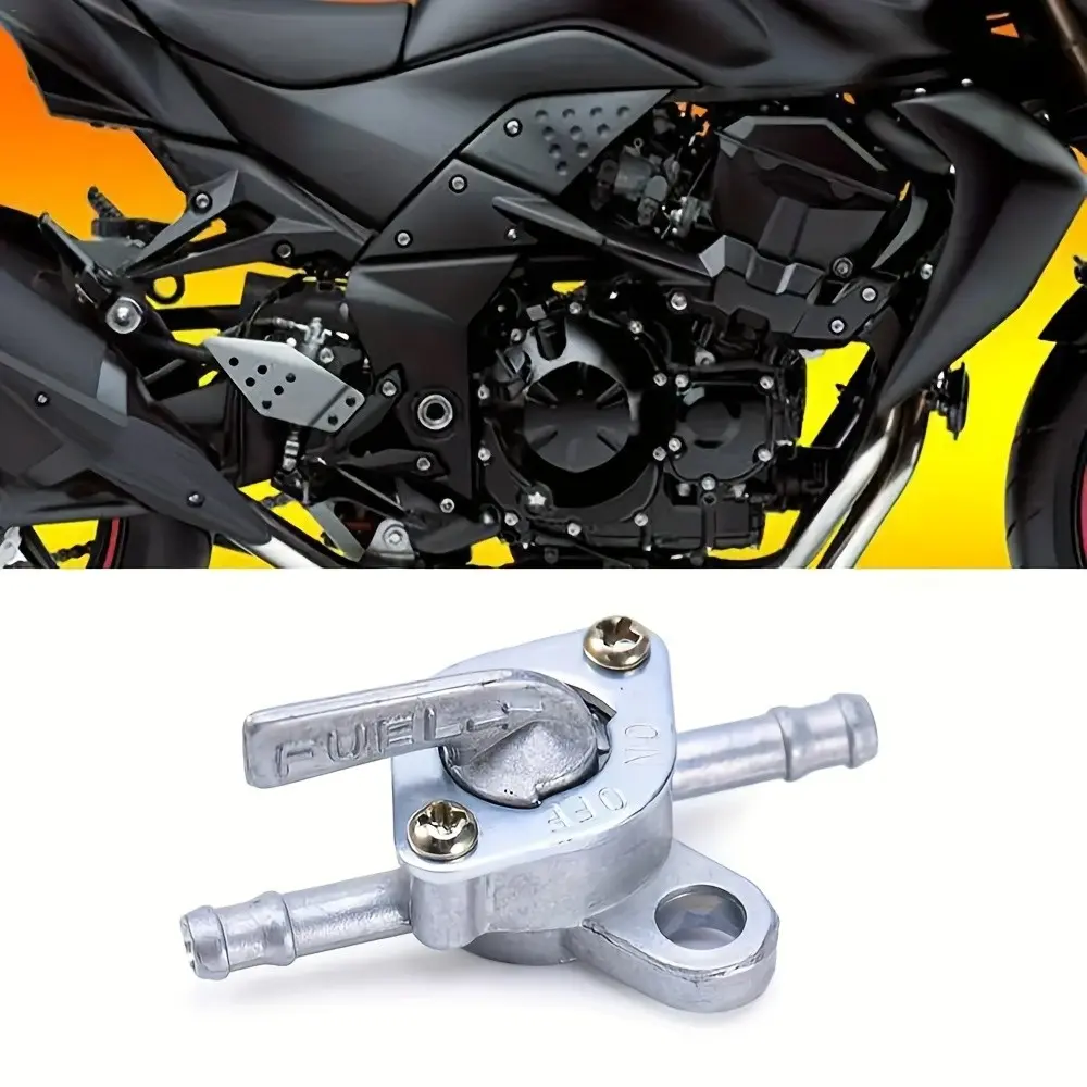 6mm Motorcycle Scooter Fuel Tank Switch with Gasoline Valve, Engine Oil Faucet, on off Auto Key Ring, Easy Installation for Gasoline Vehicles