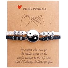 Best Friend Bracelets Couples Bracelets for 2 Matching Yin Yang His and Her Lover Bracelet Jewelry for Bff Friendship Relationship Boyfriend Girlfriend Val