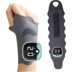 Hand Massager, Wearable Wrist Massager 5 Massage Modes, 9 Intensitys Levels, 3 Heat Settings, Cordless & Rechargeable for Daily