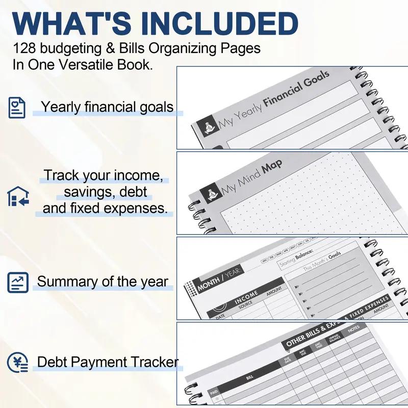 Bill Payment Tracker - Paperback 960 Records for 4 Years, Bank Account Tracking, Debt Payoff Planning & Expense Tracking - Durable Bound Notebook for Monthly Financial Overview & Budgeting daily planner