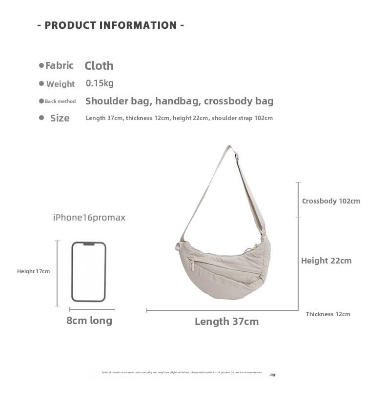Simple and Versatile Hobo Bag An Elegant Casual Crossbody Bag That Fashionable and Lightweight Suitable Shoulder Bag