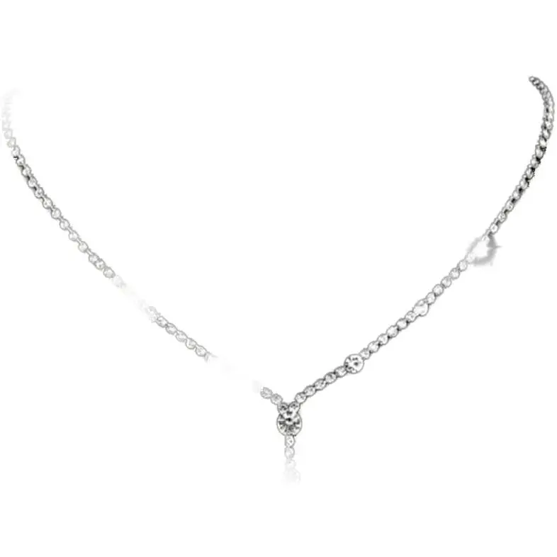 Rhinestone Bride Necklace Earrings Set   Bridal Wedding  Sets Prom Costume  Set Party Choker Necklace for Women and Brides