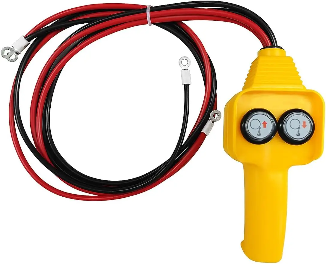 Yellow 12V Winch Remote Control, Hard-wired Handheld ABS Switch for 1500-4500 LBS Winches, Compact Design with 47.24-inch Cable for Accurate Control, Ensures Accurate Control