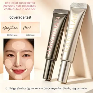 Multi-Effect Color Changing Concealer, Precisely Covers Dark Circles, Redness and Acne Marks, Creates Natural Three-Dimensional Base Makeup for Muted Brown Makeup & Plain Water Makeup Looks