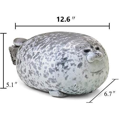 Chubby Blob Seal Pillow,Stuffed Cotton Plush Animal Toy Cute Ocean Small(13 in)