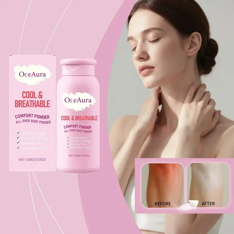 Talcum Powder for Body Cleaning Absorb Sweat Reduce Friction Increase Skin Comfort Anti Heat Rash Keep Skin Refreshing Powder Summer Dusting Powder