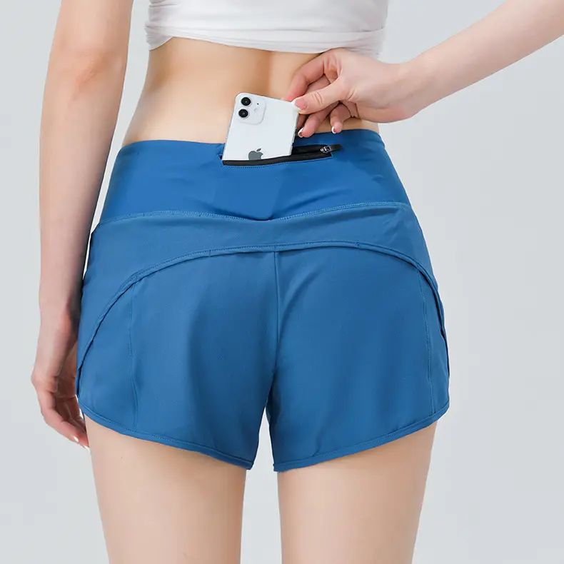 2026 New Women's Sports Shorts Two-in-One Anti-Chafing Running Shorts with Inner Leggings for Marathon Training Gym Yoga Breathable Quick-Dry Workout Bottoms Lightweight Elastic Waist Athletic Shorts