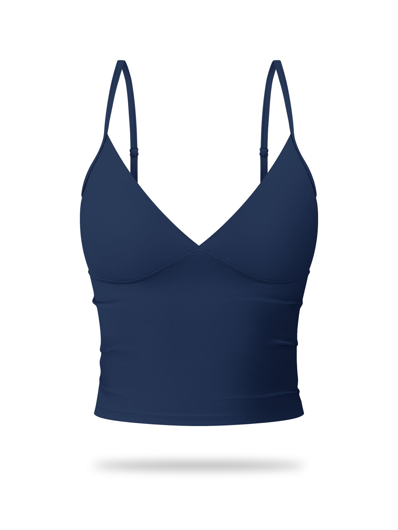 Women's Solid Color Sports Cami Top, Sporty Cami Top, Athletic Top, Breathable Comfortable Sports Top, Ladies Sportswear for Indoor Outdoor Wear