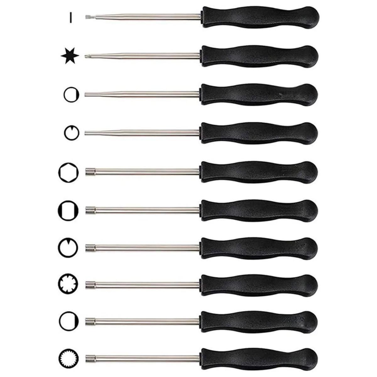 Carburetor Adjustment Tool Kit 10 Pcs Screwdrivers for Common 2 Cycle Small Engine, Trimmer Weed Eater Chainsaw Carb Tune up Adjusting Hand Tool