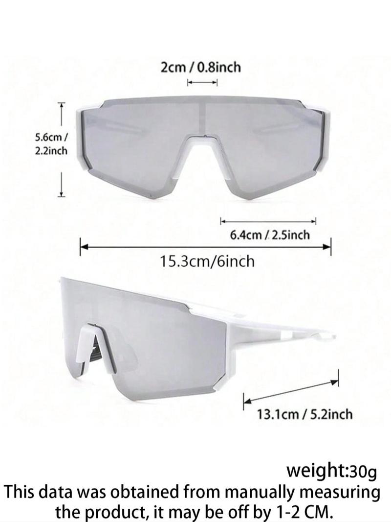 Unisex Sportive Shield Sunglasses, Trendy Large Size Sunglasses, Fashionable Sunglasses for Outdoor Sports Cycling, Biking Sunglasses