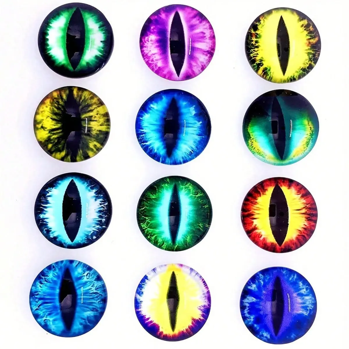 50pcs Dragon Eyes Glass Cabochon Owl Cat Eyes, Clay Doll Making Sculptures Props, Craft Findings, Jewelry Making, DIY Handmade Materials, Craft Embellishments, Diy Craft Supplies