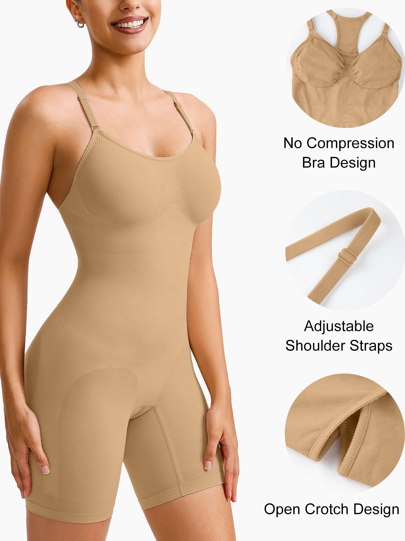 Women's Solid Color High Stretch Shapewear Bodysuit, Tummy Control Butt Lifting Shaper, Ladies Shapewear for All Seasons, Shapewear Body Suits