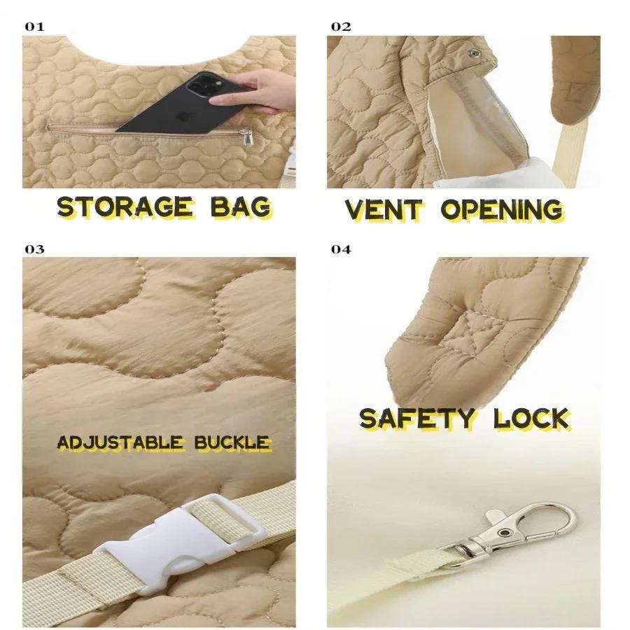 Extra Large Pet Backpack Carrier for Dogs & Cats | Waterproof & Wind Resistant Dog Chest Bag | Portable Outdoor Travel Bag