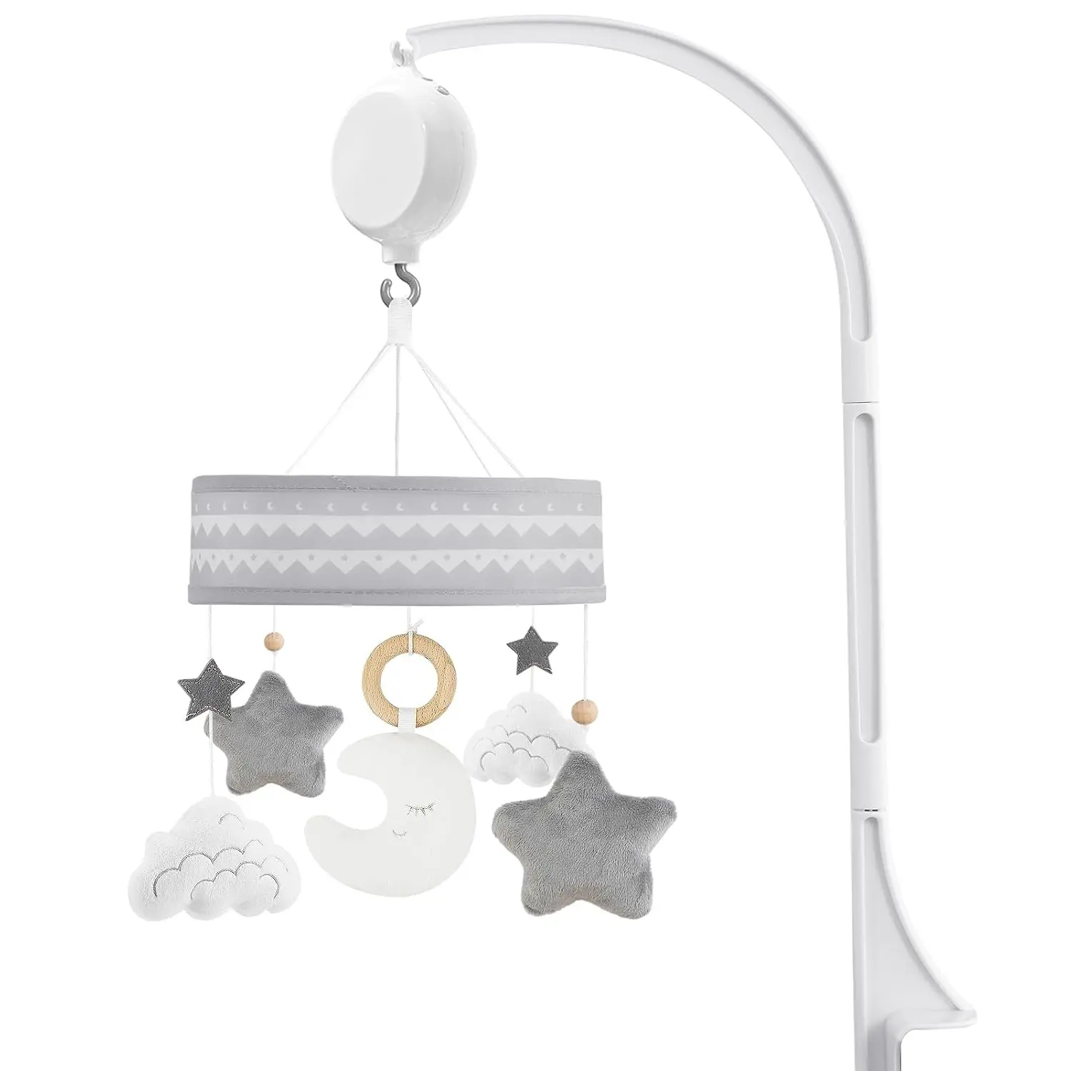 Baby Crib Mobile,Mobile for Crib with 35 Lullabies and Stuffed Hanging Toys for Newborns Boys and Girls,Goodnight Moon Nursery Decor