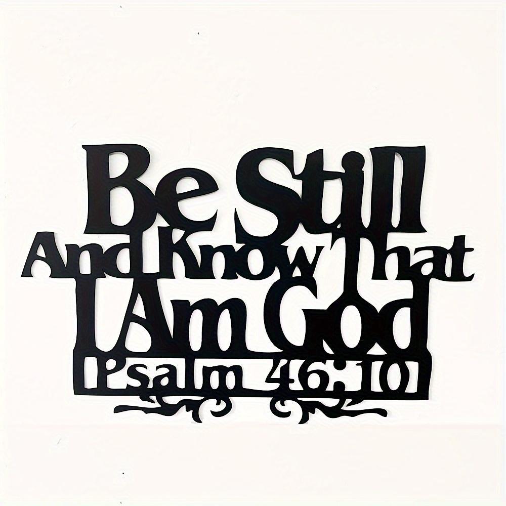 Letter Pattern Wall Art, 1 Count Bible Verse Metal Wall Decor, Wall Hanging Decor for Home Living Room Bedroom, Home Decor, Modern Home Decor