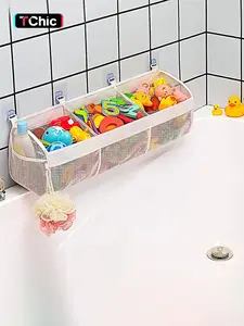 Mesh Bath Toy & Toiletry Bag, Large Capacity Bath Storage Bag, Summer 2024 Fashion Bathtub Toy Organizer, without Toy and Pendant