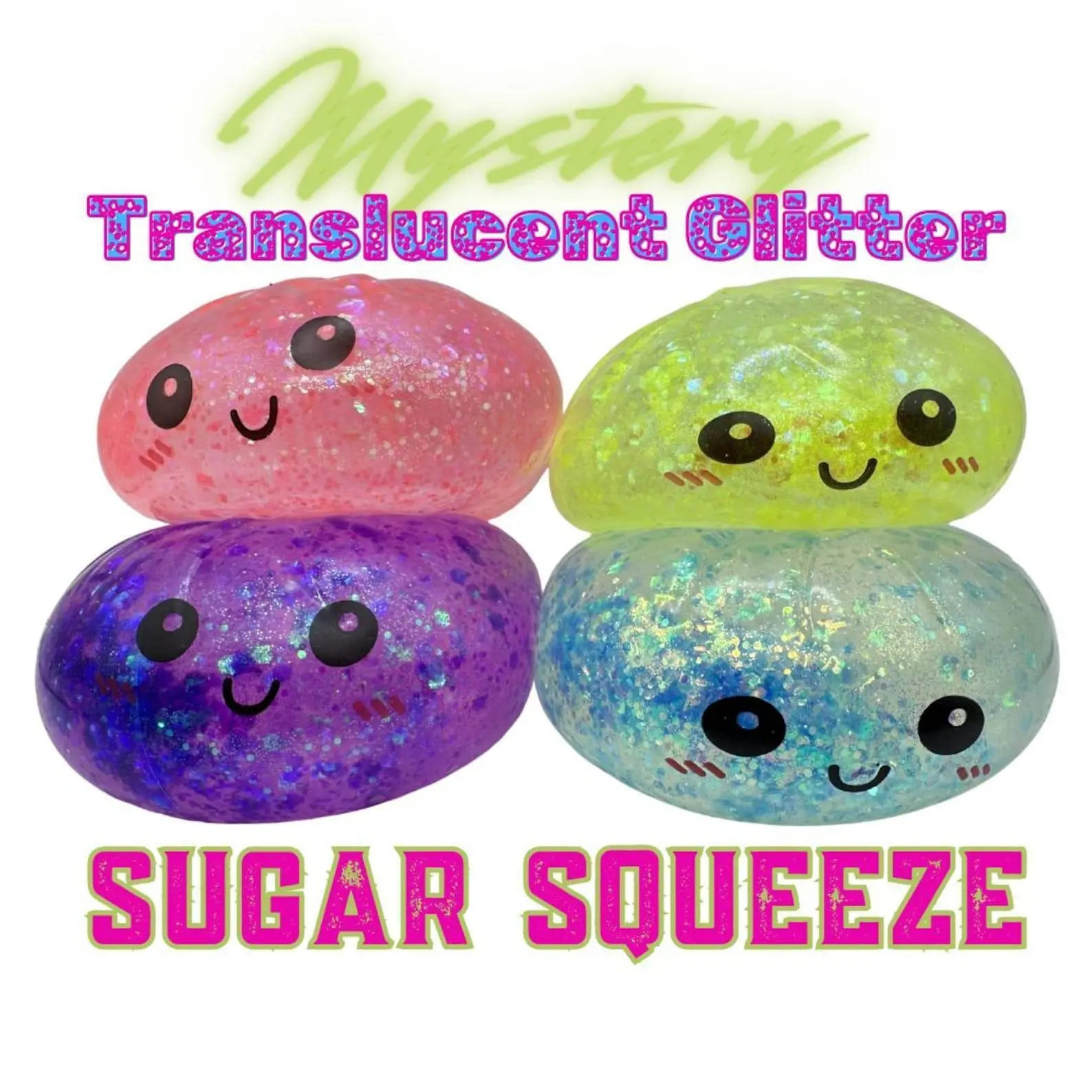 Translucent Glitter Sugar Squeeze Mystery Bao Bun Dumpling Squishy