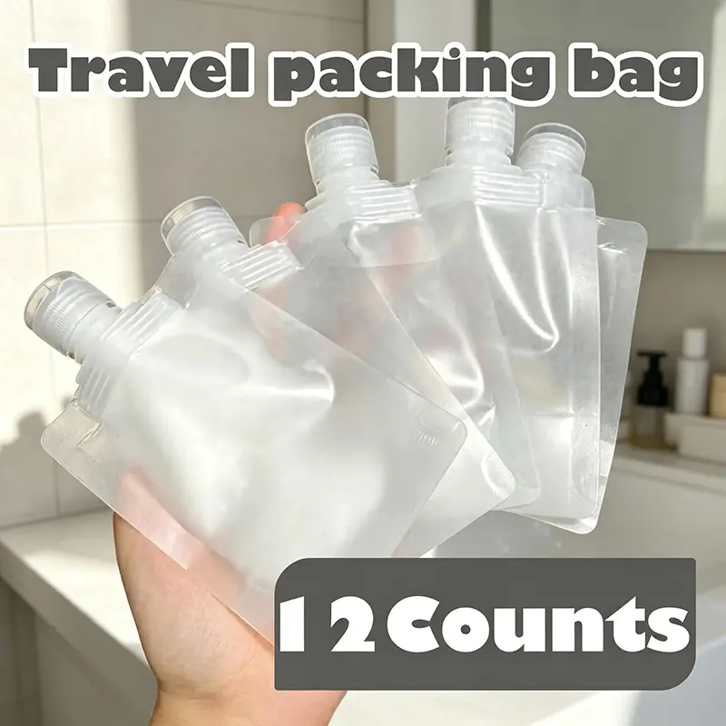 12/24/36 Counts Reusable Plastic Pouches, Versatile Liquid Carriers for Picnics and Outings
