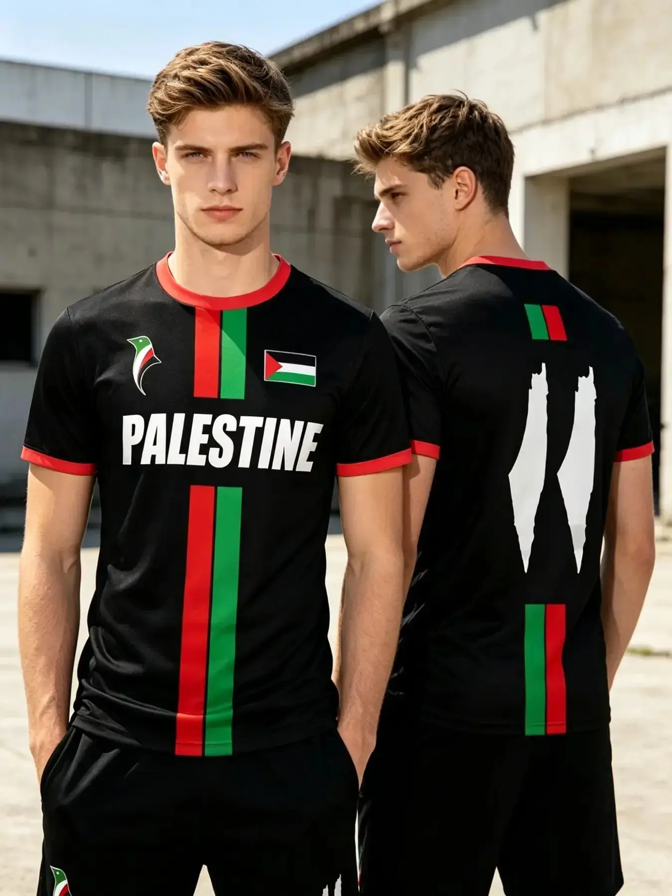 2026 New Palestine Football T-Shirt, Summer Unisex Palestine Jersey, Gaza T-Shirt Gift Wholesale, Universal T-Shirt for Men and Women