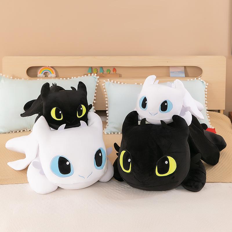 30-40cm Large Toothless Dragon Plush Body Pillow Cute Cartoon Dragon Soft Decorative Stuffed Body Pillow Anime Sleeping Cushion